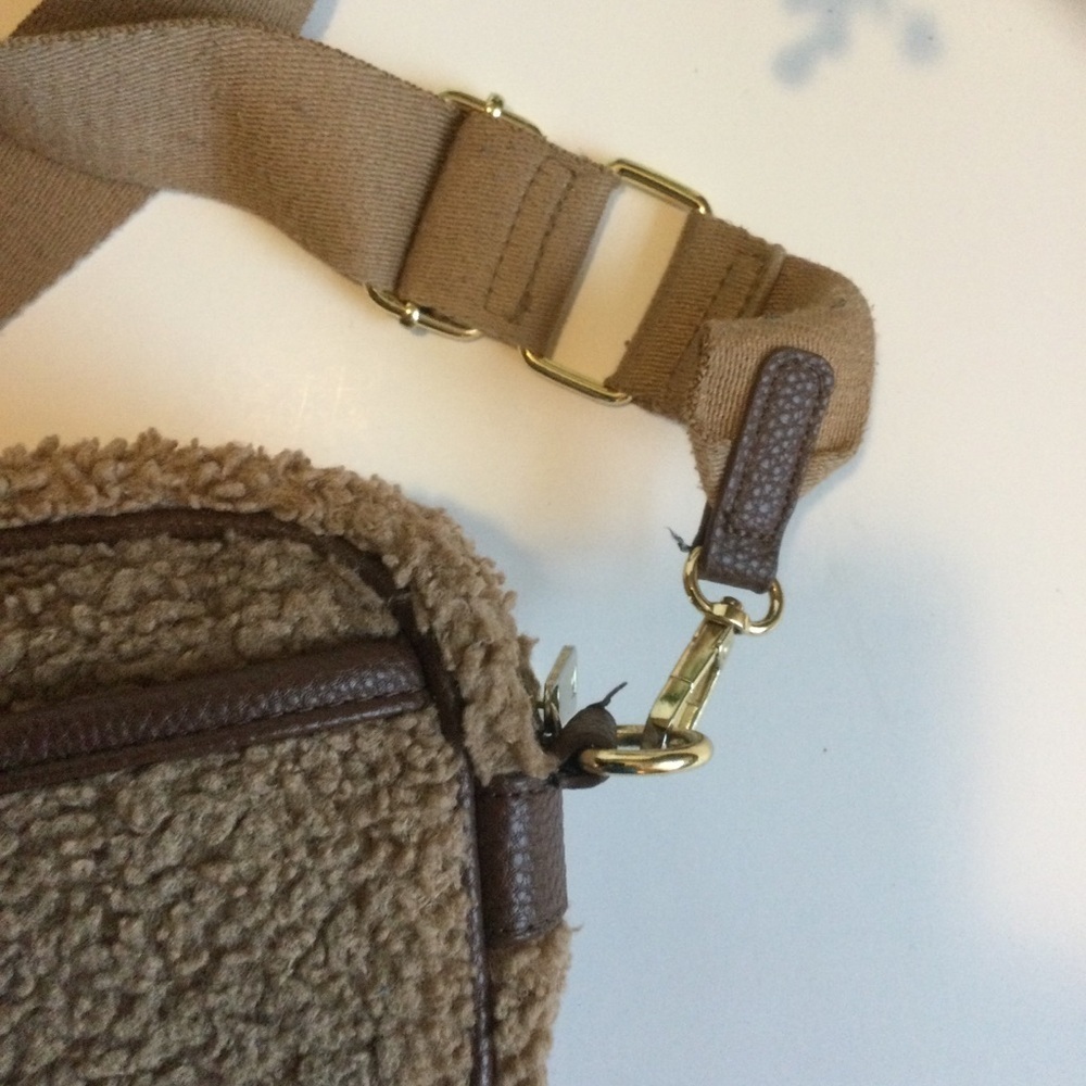 Laundry by Shelli Segal Los Angeles Brown Fur Chic Crossbody Handbag - Picture 7 of 9